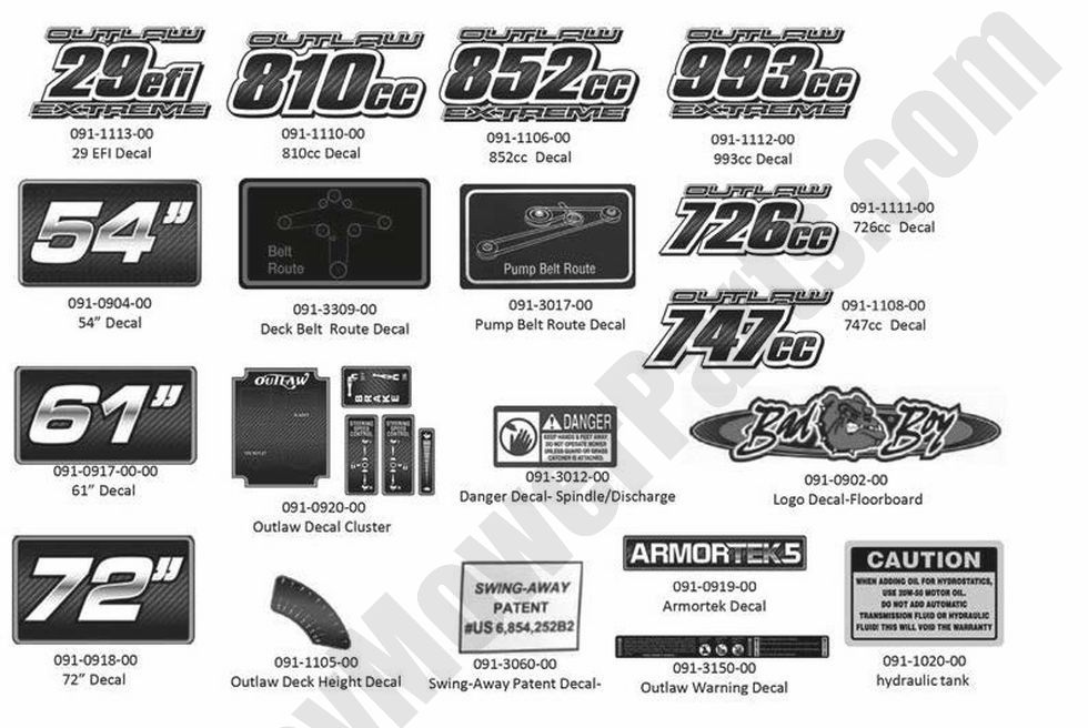 2014 Outlaw & Outlaw Extreme - Decals